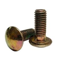 1/2"-13 X 1-1/4" Carriage Bolt, Fin Neck, Zinc Yellow